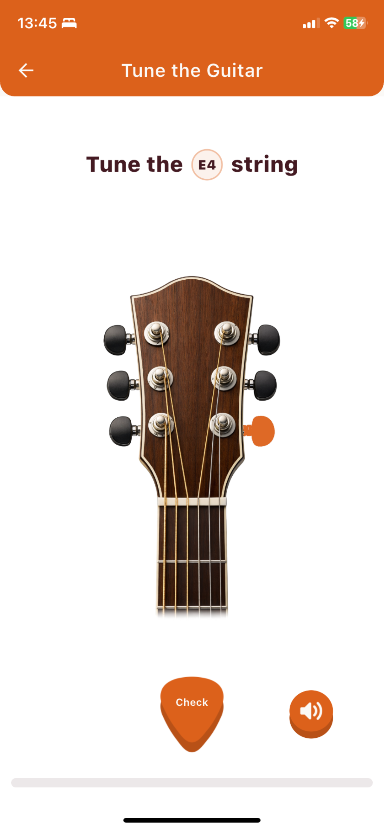 Mind the Guitar app screen